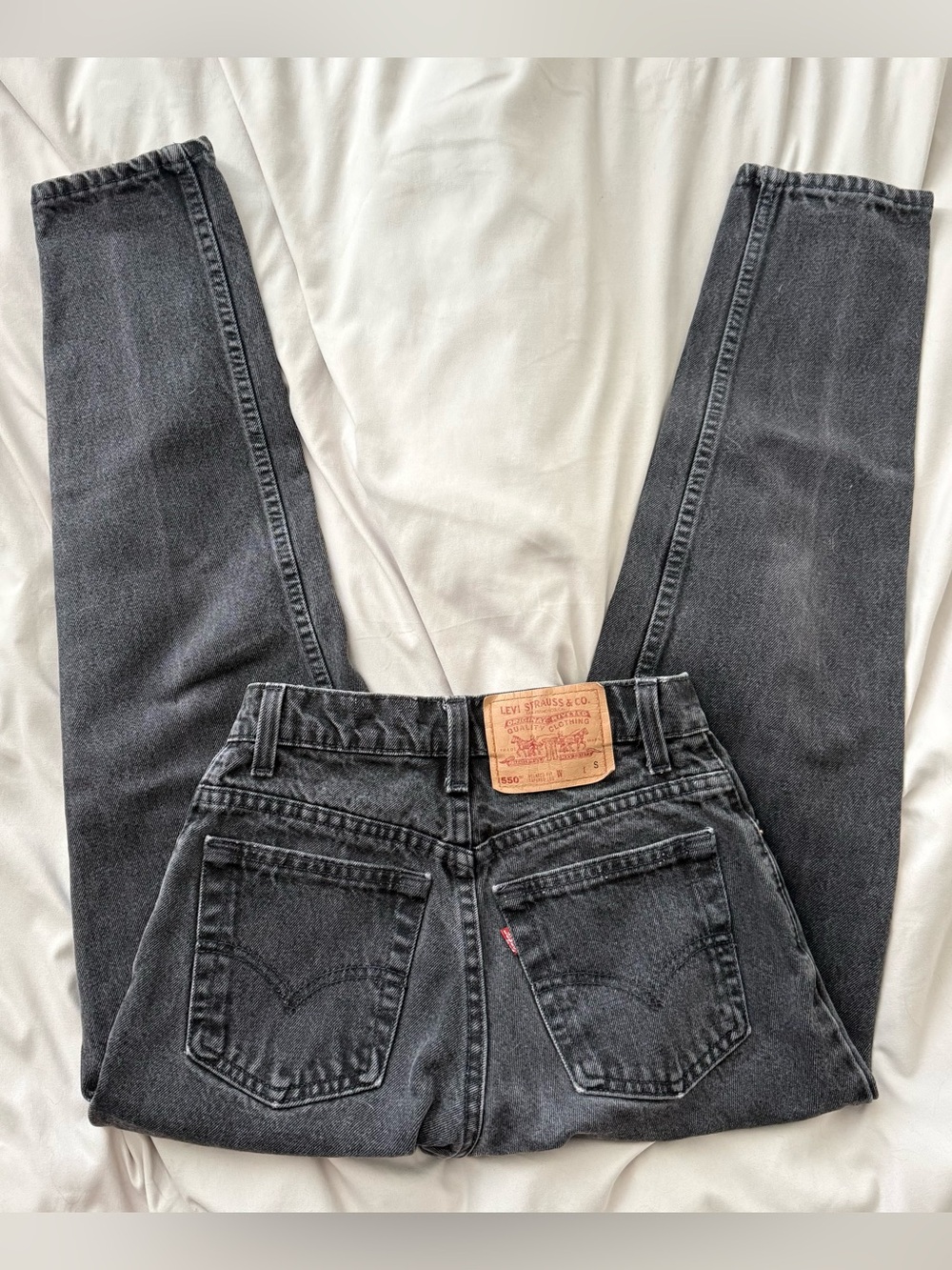 Vintage 90s Levis 550 Black Jeans Womens High Waisted Made in USA 3 Short 10550
